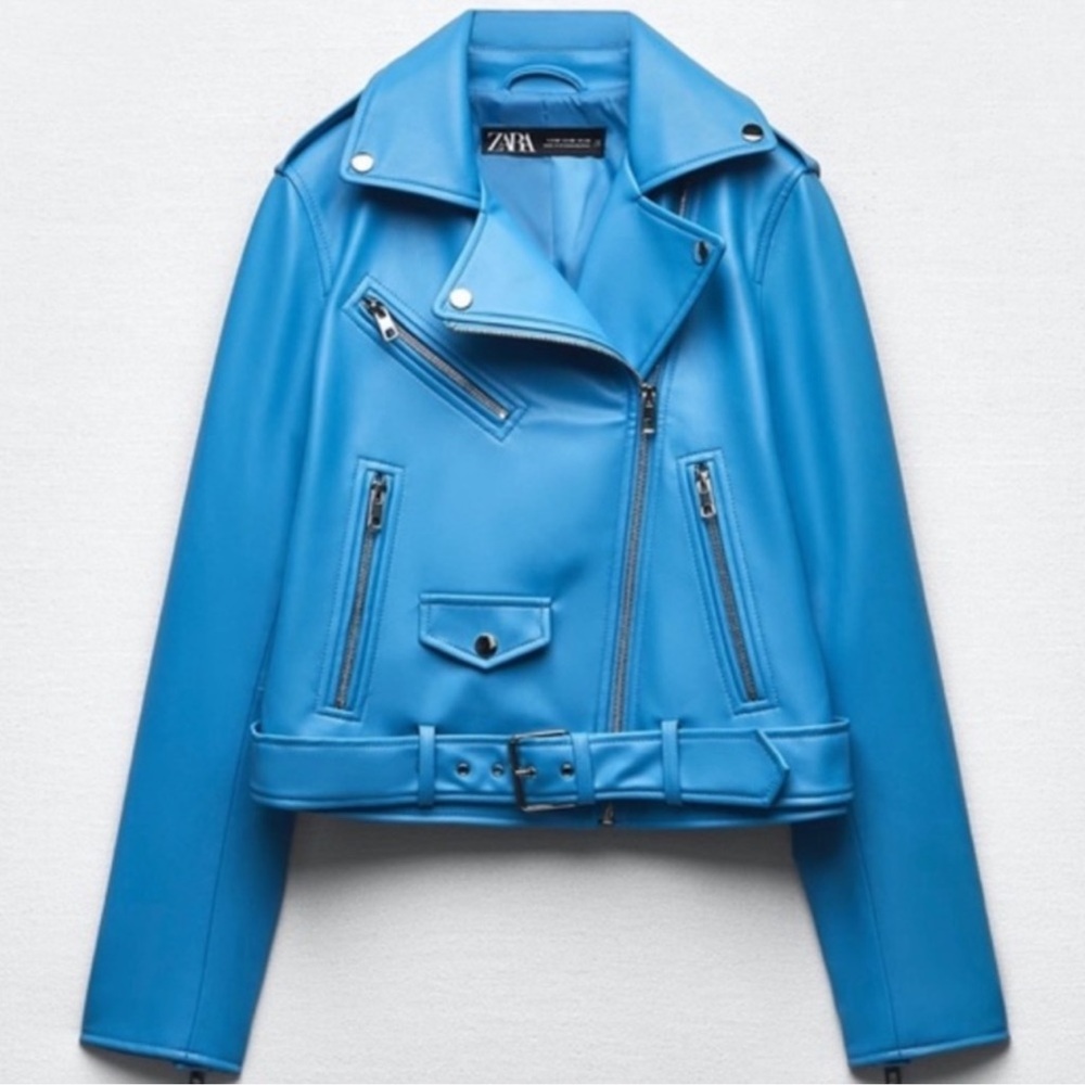 Zara vegan faux leather jacket